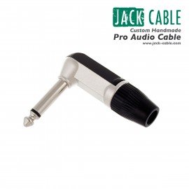 REAN NYS207 - 2 pole 1/4'' right angle plug, metal housing, plastic bushing